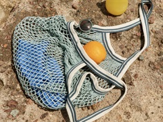 Liewood ice blue crochet mesh bag Mesi